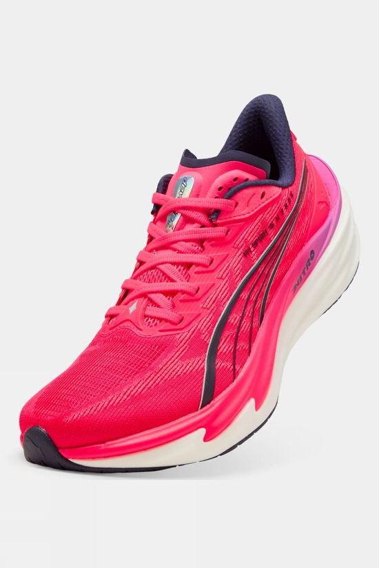 Puma Mens Hyrox Deviate Nitro 4 Shoes Puma White-Electric Orchid-Pure Pink