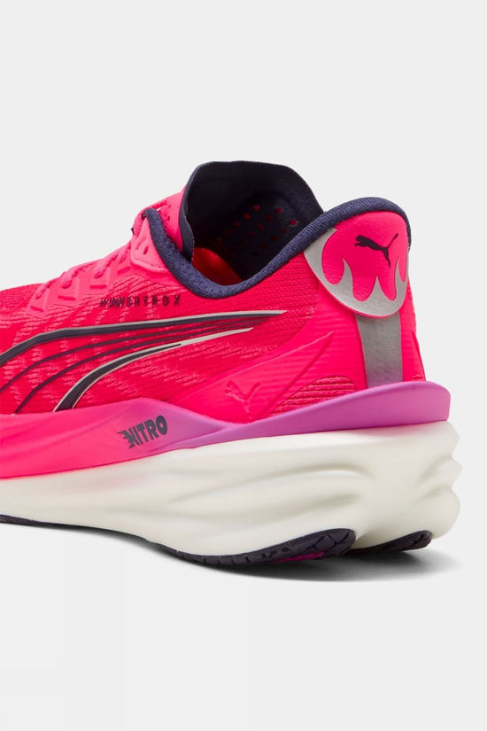 Puma Mens Hyrox Deviate Nitro 4 Shoes Puma White-Electric Orchid-Pure Pink