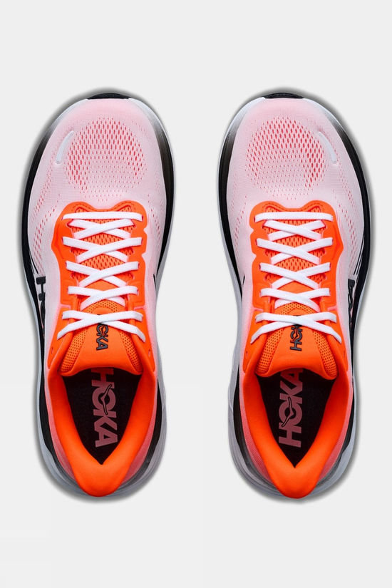 Hoka Mens Clifton 11 Shoes - Wide Neon Tangerine / Frost