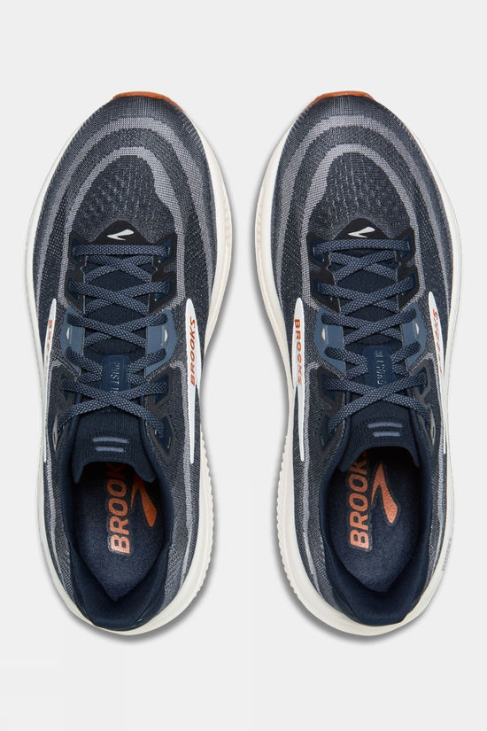 Brooks Mens Ghost 18 Shoes Navy Blazer/Red Earth/Blue