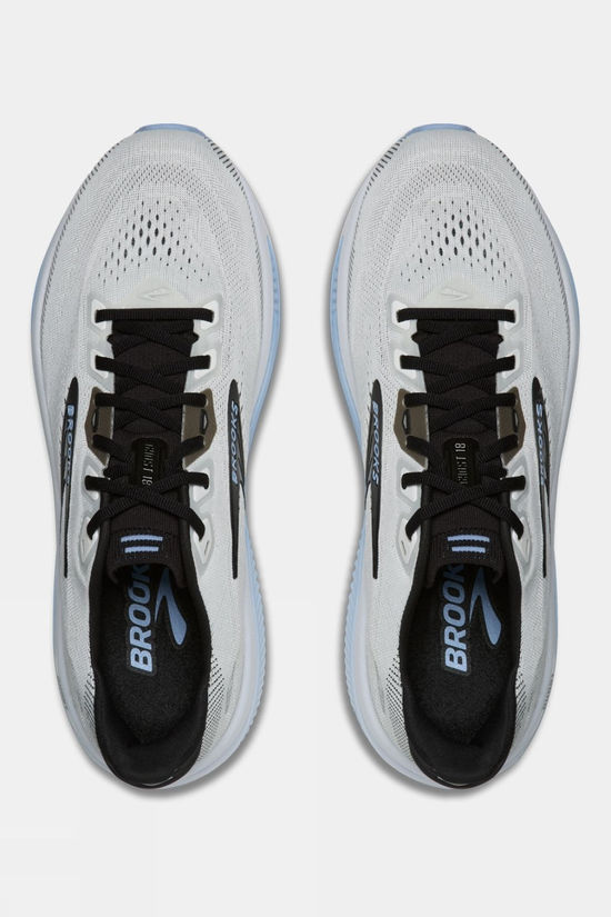 Brooks Mens Ghost 18 Shoes - Wide White/Black/Open Air