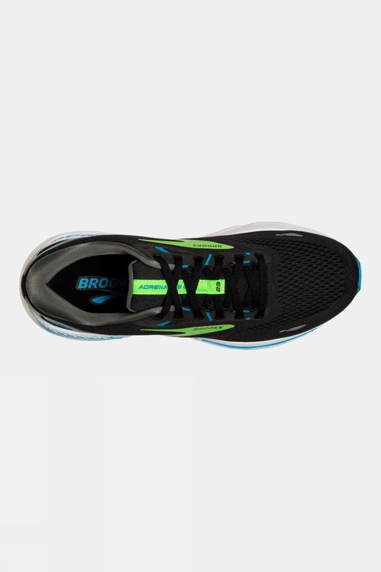 Brooks Mens Adrenaline GTS 23 Shoes - Wide 006 Black/Hawaiian Ocean/Green