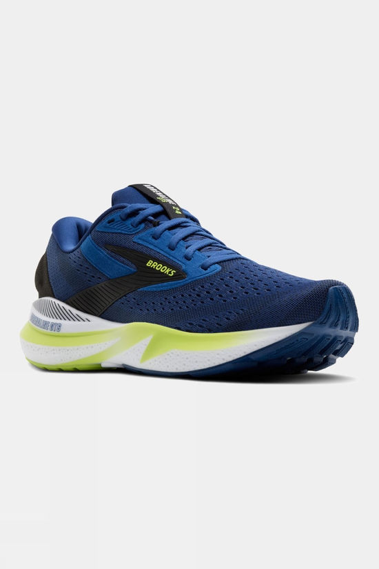 Brooks Mens Adrenaline GTS 24 Shoes Navy Peony/Black/Acid Lime