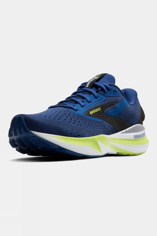 Brooks Mens Adrenaline GTS 24 Shoes Navy Peony/Black/Acid Lime