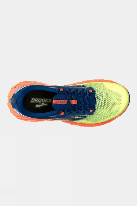 Brooks Mens Cascadia 17 Shoes 395 Sharp Green/Navy/Firecracker