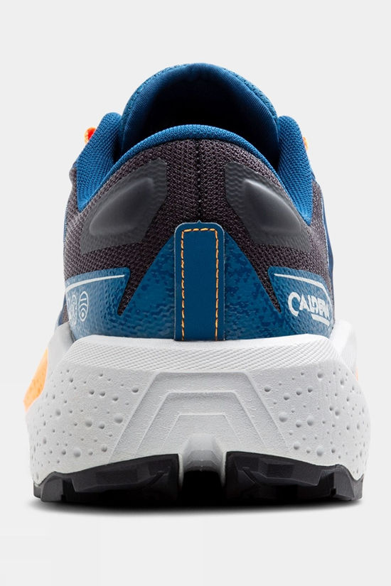 Brooks Mens Caldera 7 Shoes Ebony/Blue Sapphire/Orange