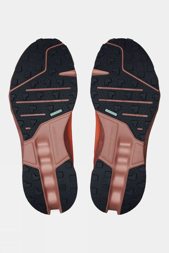 On Mens Cloudsurfer Trail Shoes Flame/Dustrose