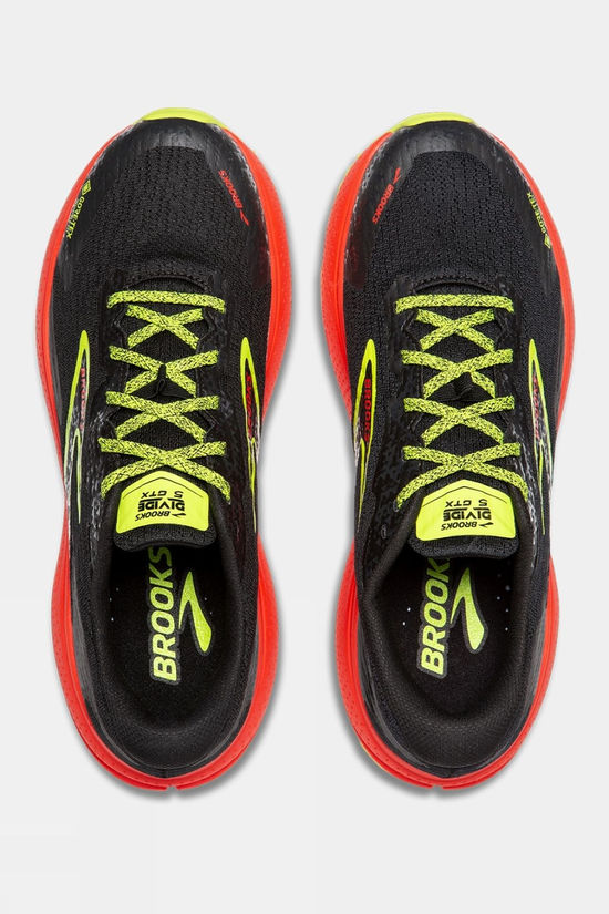 Brooks Mens Divide 5 GTX Shoes Black/Cherry/Lime