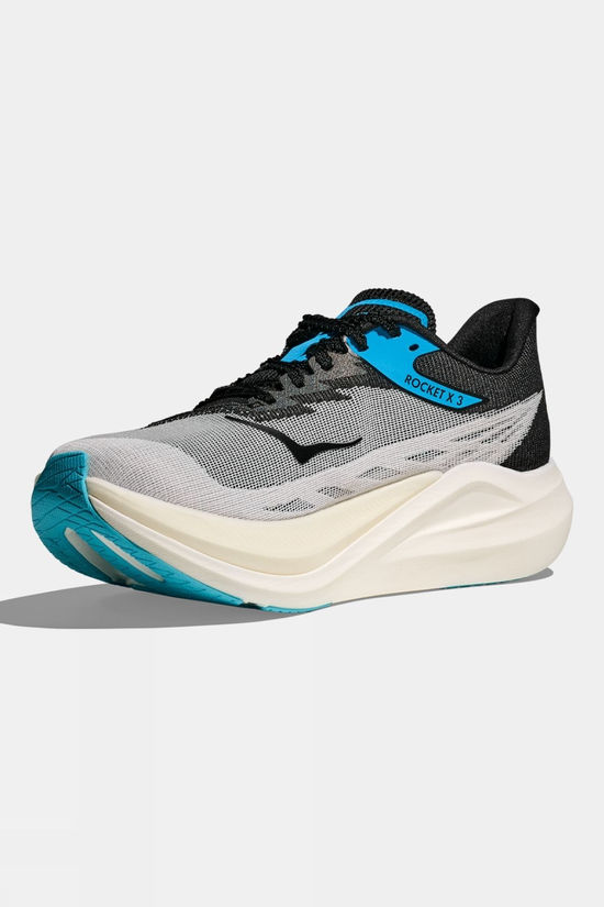 Hoka Mens Rocket X 3 Shoes White/Black