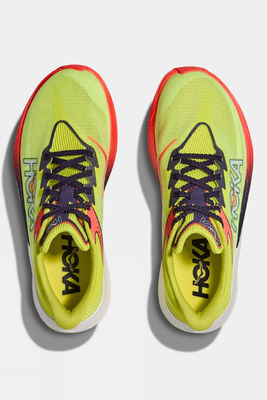 Hoka Mens Rocket X 3 Shoes Neon Yuzu / Squid Ink