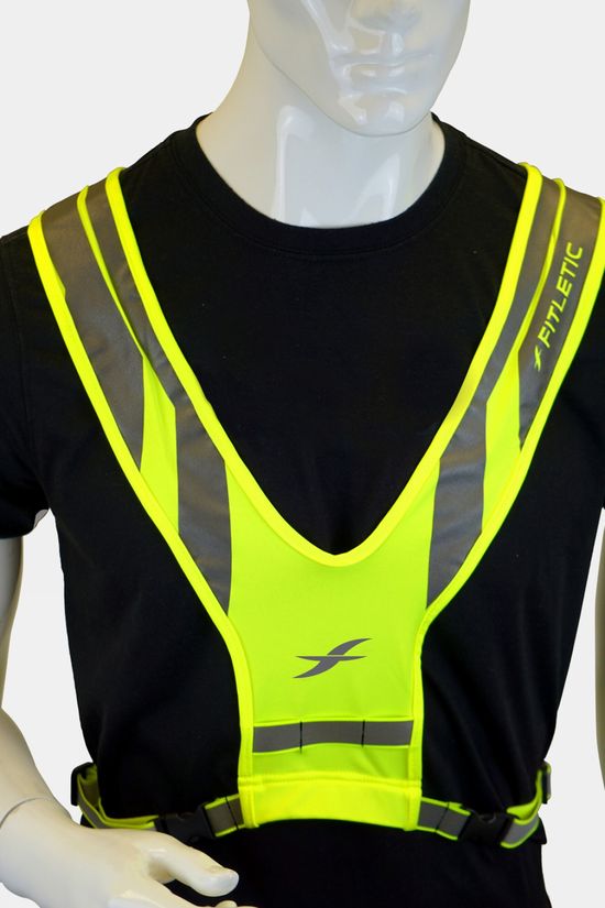 Fitletic Glo Mesh High Vis Vest Yellow/Silver