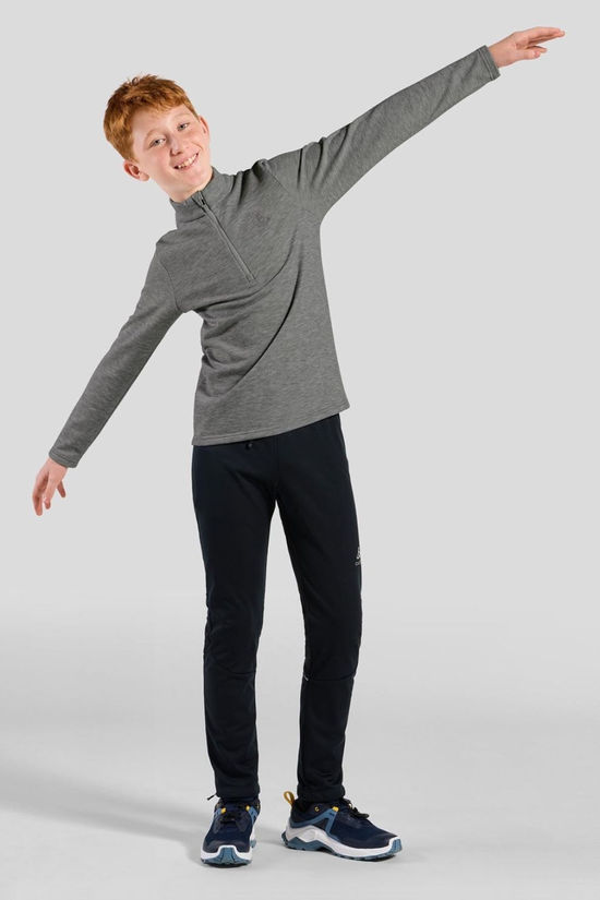 Odlo Kids Berra Half Zip Mid Layer Fleece Grey Melange