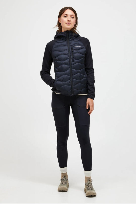 Peak Performance Womens Helium Down Hybrid Hood Jacket Black