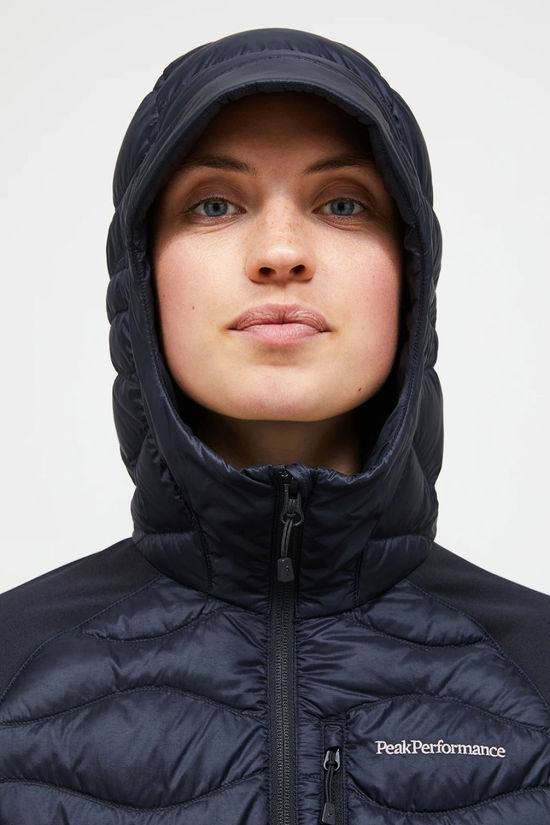 Peak Performance Womens Helium Down Hybrid Hood Jacket Black