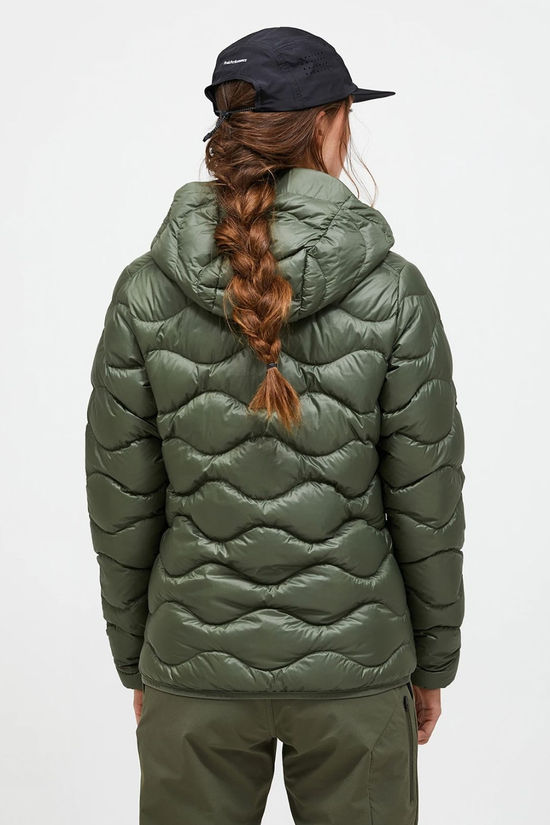Peak Performance Womens Helium Down Hood Jacket Pine Needle