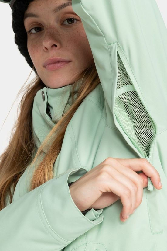 Roxy Womens Meade Snow Jacket Cameo Green