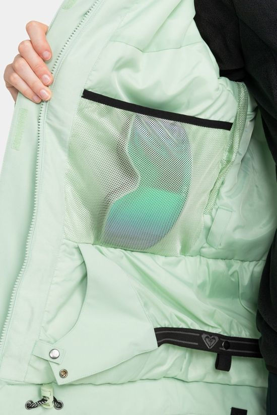 Roxy Womens Meade Snow Jacket Cameo Green