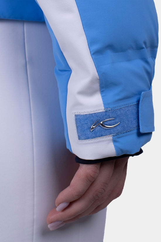 Kjus Womens Momentum Ski Jacket  Blue Opal/White