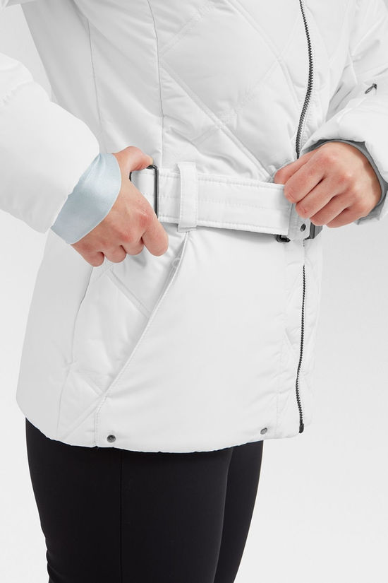 Poivre Blanc Womens Riva Faux Fur Ski Jacket White