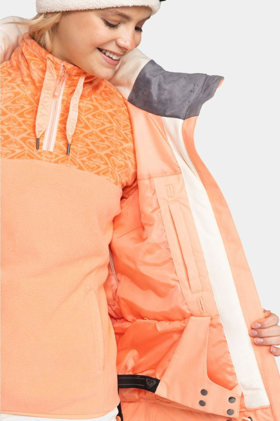 Roxy Womens Meade Ski Jacket Peach Pink