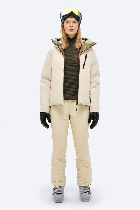 The Mountain Studio Womens D-5 Pertex Reversible Tecno Down Jacket Forest Green-Castle Wall