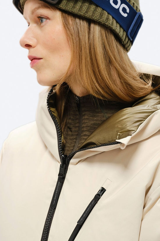 The Mountain Studio Womens D-5 Pertex Reversible Tecno Down Jacket Forest Green-Castle Wall