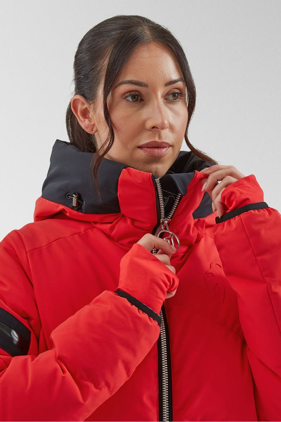 Toni Sailer Sports Womens Helena Stretch Ski Jacket Pink Red