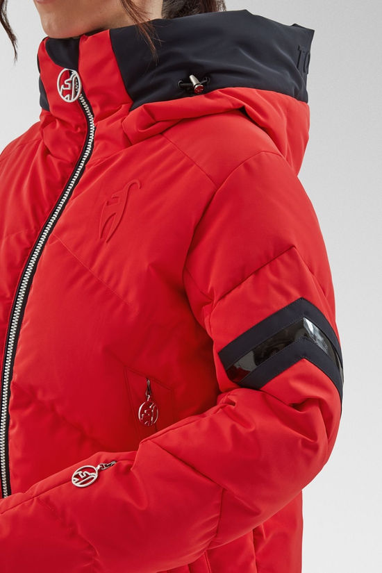 Toni Sailer Sports Womens Helena Stretch Ski Jacket Pink Red