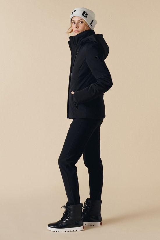 Poivre Blanc Womens Emma Faux Fur Ski Jacket Black