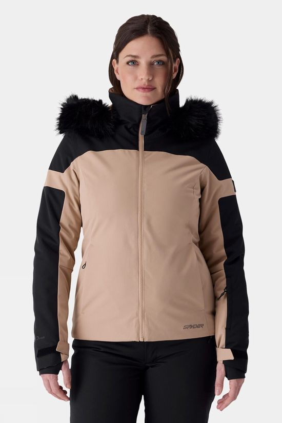 Spyder Womens Vida Ski Jacket Tan