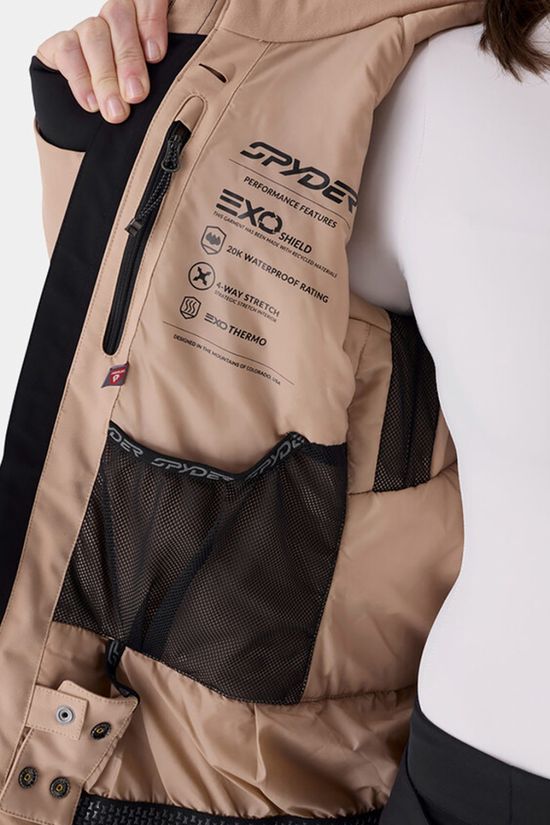 Spyder Womens Vida Ski Jacket Tan