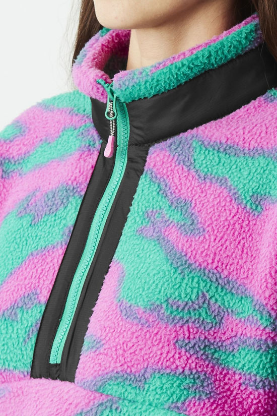 Picture Womens Zelkova Quarter Zip Print Fleece Retro Bliss Print
