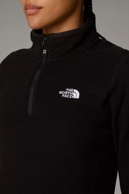 The North Face Womens 100 Glacier Quarter Zip  Fleece Tnf Black-Npf