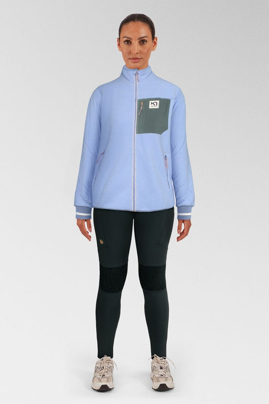 Kari Traa Womens Rothe Midlayer Half Zip Fleece Pastel Light Blue