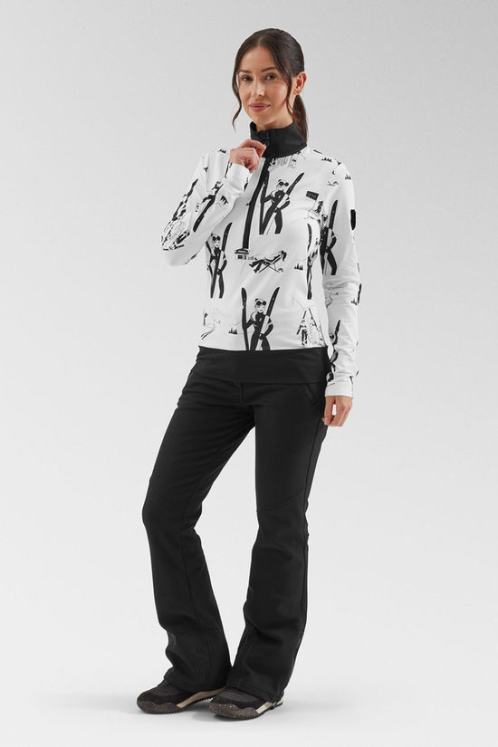 Toni Sailer Sports Womens Wieka Print Half Zip Top  Bright White