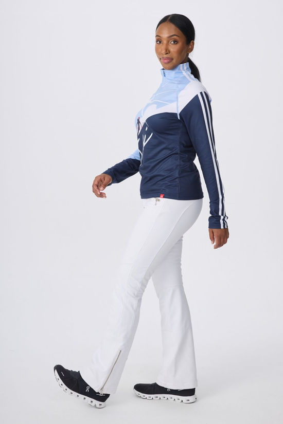 Krimson Klover Womens Sunburst Base Layer Top Chambray Blue