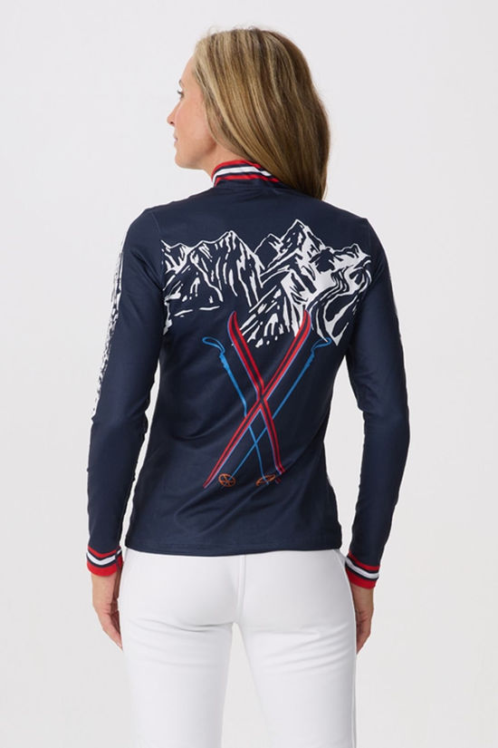 Krimson Klover Womens Ariel Base Layer Top Navy/Red