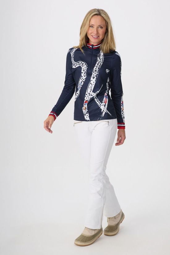 Krimson Klover Womens Ariel Base Layer Top Navy/Red