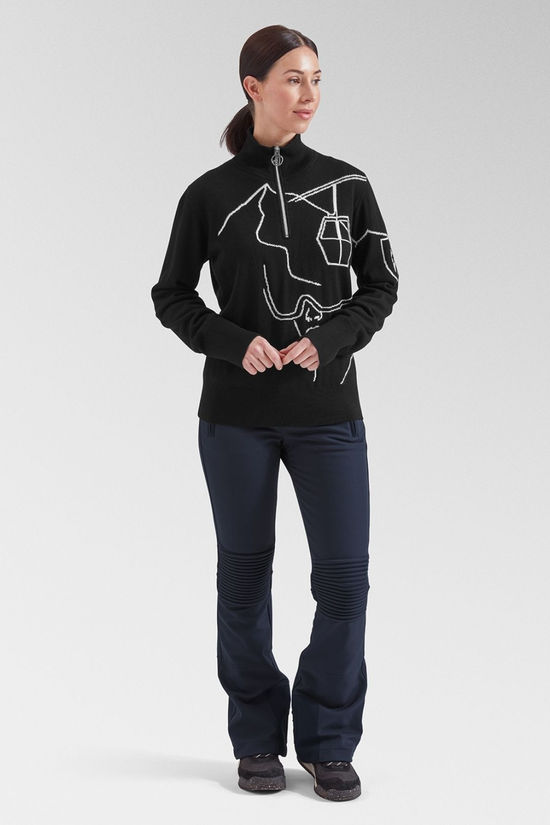 Toni Sailer Sports Womens Viona Merino Knit Sweater Black