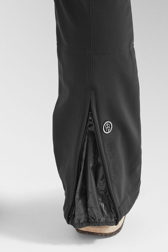Poivre Blanc Womens Softshell Ski Pants - Short  Black