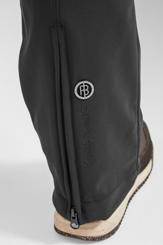 Poivre Blanc Womens Softshell Ski Pants - Short  Black