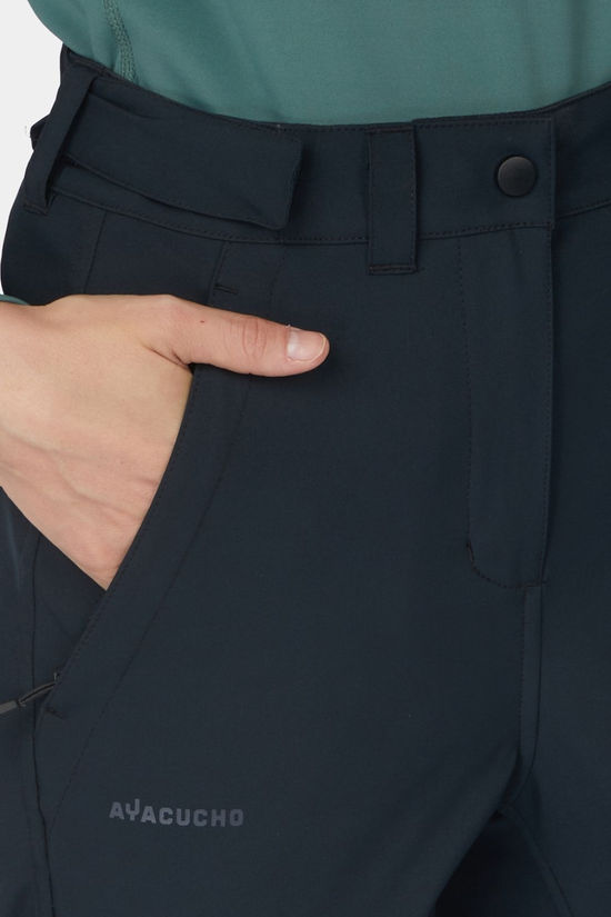 Ayacucho Womens La Monta Softshell Ski Pants Black