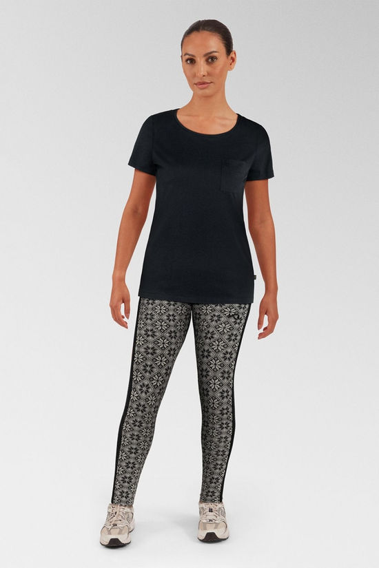 Kari Traa Womens Rose High Waist Plus Size Base Layer Bottoms Black