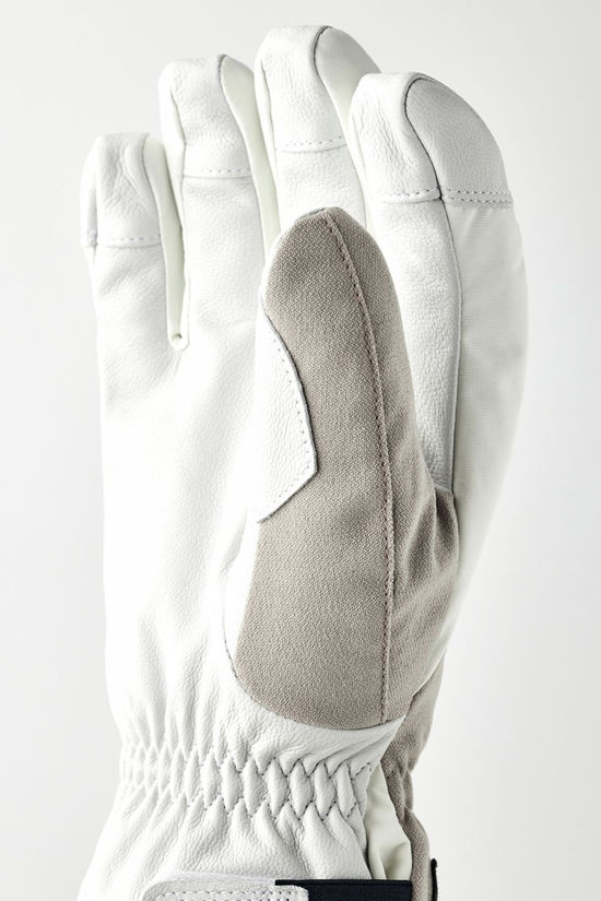 Hestra Womens Powder Short 5 Finger Ski Gloves Beige