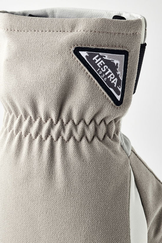 Hestra Womens Powder Short 5 Finger Ski Gloves Beige