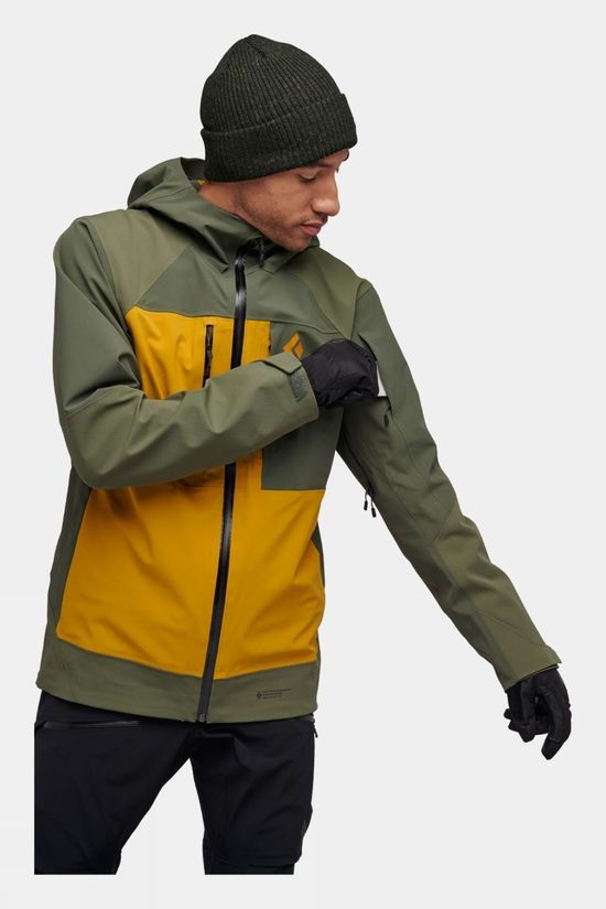 Black Diamond Mens Recon Pro Stretch Shell Jacket Tundra/Amber
