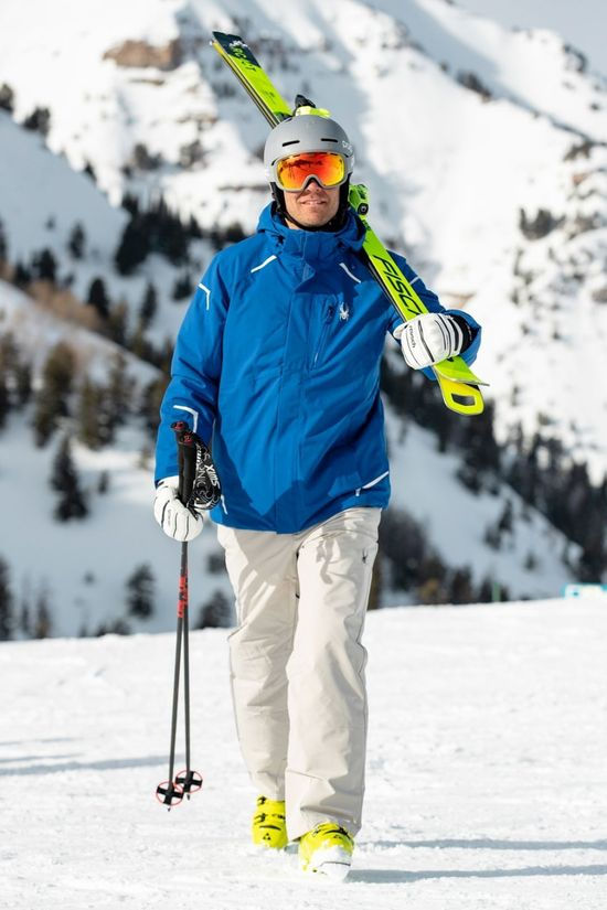Spyder Mens Copper Ski Jacket Electric Blue