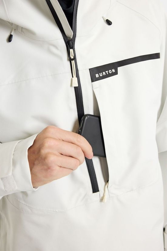 Burton Mens Pillowline GTX 2L Ski Anorak  Stout White
