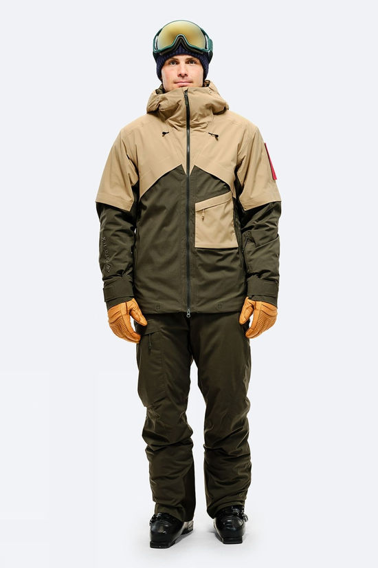 The Mountain Studio Mens S-1 GTX 2L Stretch Insulated Jacket Forest Green, Sand