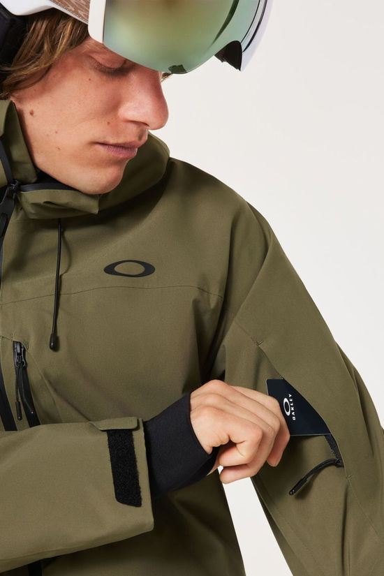Oakley Mens Canopy Insulated Ski Jacket Army Green